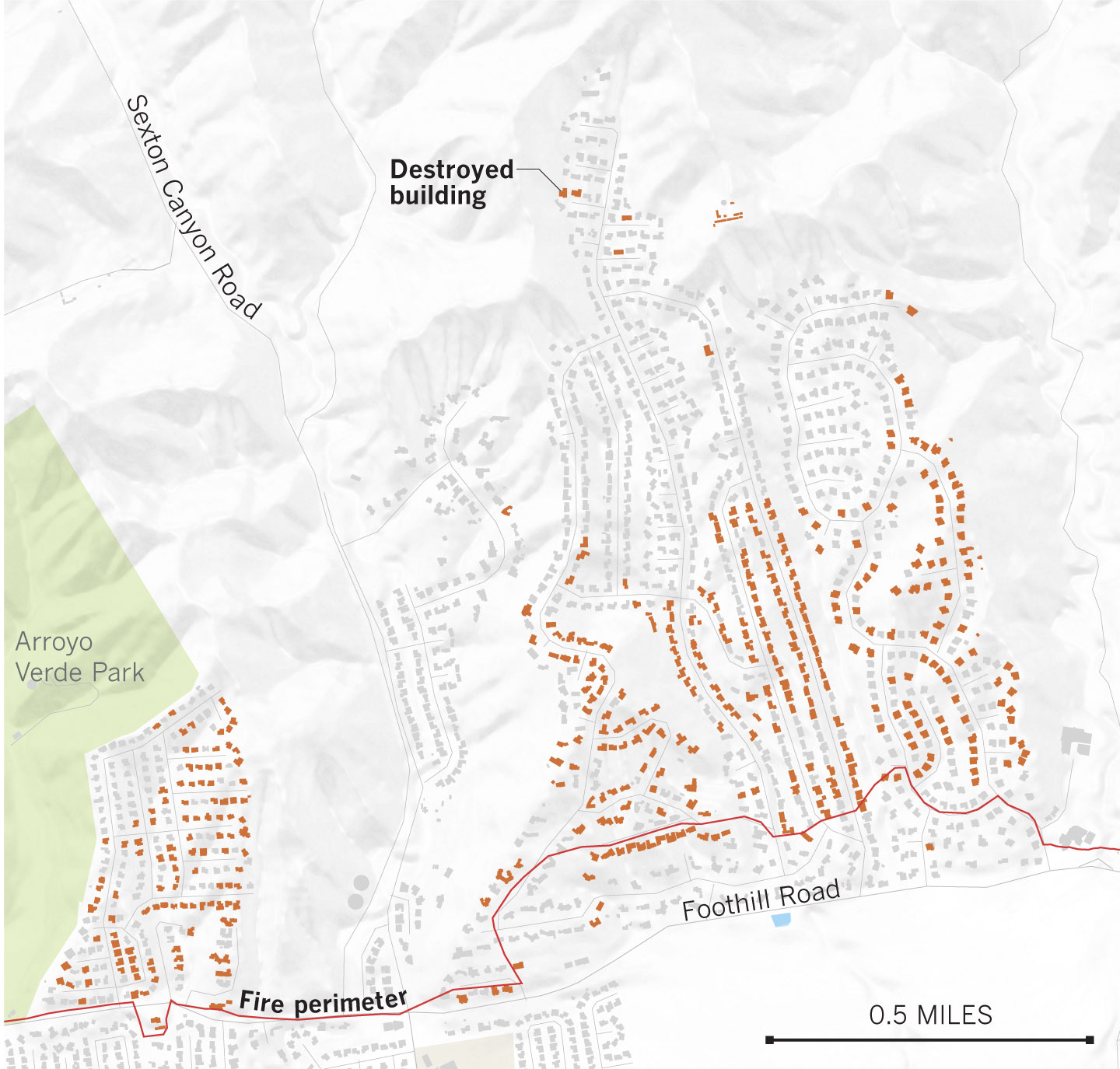 Before and after: Where the Thomas fire destroyed buildings in Ventura